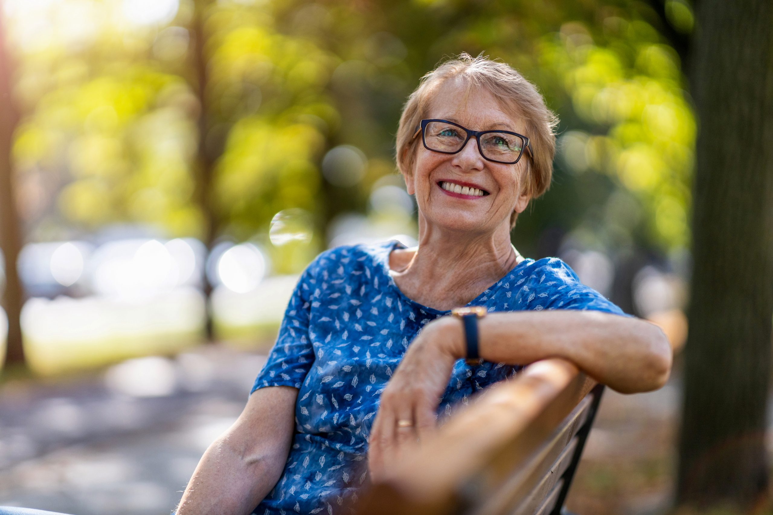 senior woman outdoors in the city