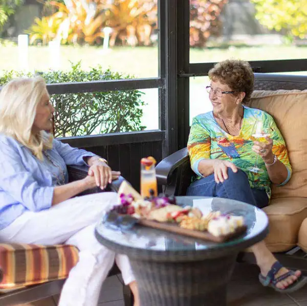 senior woman eating brunch 1